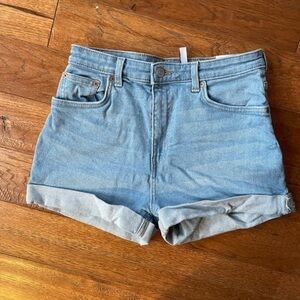 WEEKDAY high rise jean shorts